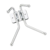 Metal Wall Rack, Two Ball-tipped Double-hooks, 6-1/2w X 3d X 7h, Chrome Metal