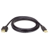 Usb 2.0 Gold Extension Cable, 6 Ft, Black