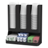 Flume Six-section Upright Coffee Condiment/cup Organizer, Black, 11.5 X 6.5 X 15
