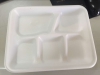 Emp E5221 Five Section School Tray Polypropylene  500/cs White Tray Size 10.3/8