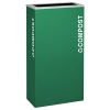 Green Matte Compost Rectangulare Container Black Tie Series 