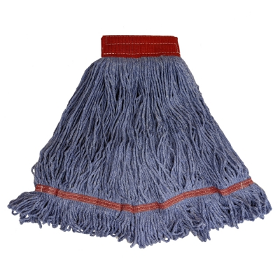 Large Looped Blend Blue End 4-ply Mop 12/case With 5