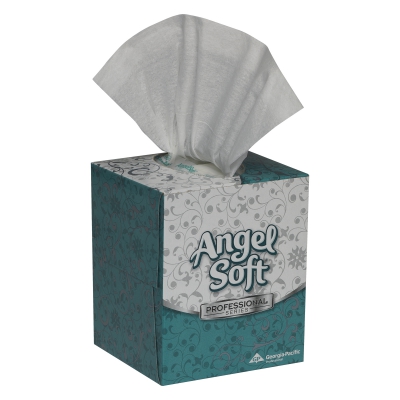 Angel Soft Professional Series® White Premium Facial Tissue, Cube Box