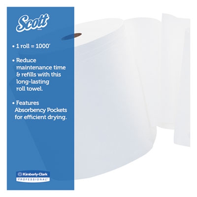 Scott® High Capacity Hard Roll Towels, , 8 X 1000ft, White, 12 Rolls/carton