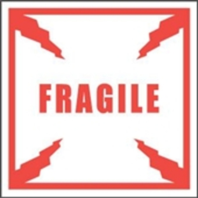 #dl1010  4 X 4"  fragile Label