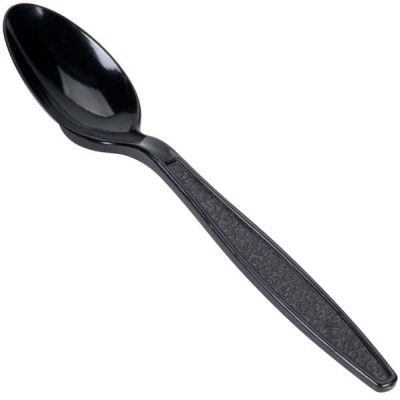 Sleek  heavy Weight Black Teaspoon Bulk 1000 Per Case