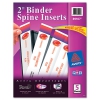 Binder Spine Inserts, 2&quot; Spine Width, 4 Inserts/sheet, 5 Sheets/pack