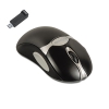 Optical Cordless Mouse, Antimicrobial, Five-button/scroll, Black/silver