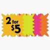 Die Cut Paper Signs, 5 1/4 X 5 1/4, Square, Assorted Colors, Pack Of 48 Each