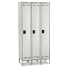 Single-tier, Three-column Locker, 36w X 18d X 78h, Two-tone Gray