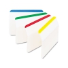 Angled Tabs, 2 X 1 1/2, Striped, Assorted Primary Colors, 24/pack