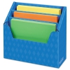 Folder Holder With Compartment Organizer, 12 1/2 X 9 X 5 5/8, Blue