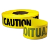 Caution Barricade Tape, &quot;caution&quot; Text, 3&quot; X 1000ft, Yellow/black