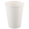 Single-sided Poly Paper Hot Cups, 12oz, White, 