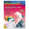 Quick-dry Color Inkjet Transparency Film, Letter, Clear, 50/box