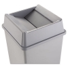 Untouchable Square Swing Top Lid, Plastic, 20 1/8 X 20 1/8 X 6 1/4, Gray