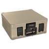 Fire And Waterproof Chest, 0.27 Cu. Ft., 15 9/10w X 12 2/5d X 6 1/2h, Taupe
