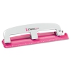 Incourage Three-hole Punch, 12-sheet Capacity, Pink