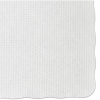 Knurl Embossed Scalloped Edge Placemats, 9 1/2 X 13 1/2, White, 1000/carton