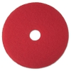Low-speed Buffer Floor Pads 5100, 14&quot; Diameter, Red, 5/carton