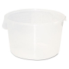 Round Storage Containers, 12qt, 13 1/8dia X 8 1/8h, Clear