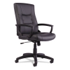 Alera Yr Series Executive High-back Swivel/tilt Leather Chair, Black