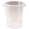 Round Storage Containers, 8qt, 10dia X 10 5/8h, Clear
