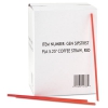 Coffee Stirrers, Red/white, Plastic, 5 1/4&quot;, 1000/box, 10 Boxes/carton
