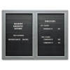 Enclosed Magnetic Directory, 48 X 36, Black Surface, Graphite Aluminum Frame