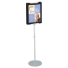 Adjustable Sign Stand, Metal, Stands 44&quot; - 73&quot; High, Silver
