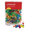 Colored Push Pins, Plastic, Gemstone, 3/8&quot;, 100/pack