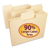 Supertab File Folders, 1/3 Cut Top Tab, Letter, Manila, 100/box