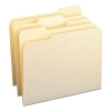 File Folders, 1/3 Cut Assorted, One-ply Top Tab, Letter, Manila, 100/box
