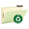Pressboard Mortgage File Folder With Dividers &amp; Metal Tab, Legal, Green, 10/box