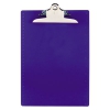 Recycled Plastic Clipboard With Ruler Edge, 1&quot; Clip Cap, 8 1/2 X 12 Sheets, Blue