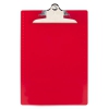 Recycled Plastic Clipboard With Ruler Edge, 1&quot; Clip Cap, 8 1/2 X 12 Sheets, Red
