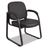 Alera Genaro Series Sled Base Guest Chair, Black Vinyl