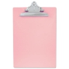 Recycled Plastic Clipboard With Ruler Edge, 1&quot; Clip Cap, 8 1/2 X 12 Sheets, Pink