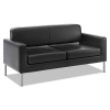 Vl888 Series Reception Seating Sofa, 67 X 28 X 30 1/2, Black Softhread Leather