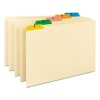 Recycled Top Tab File Guides, Alpha, 1/5 Tab, Manila/color, Legal, 25/set