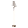 Brass Swing Arm Incandescent Floor Lamp, 60&quot; High, White