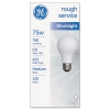 Rough Service Incandescent Worklight Bulb, A21, 75 W, 1230 Lm