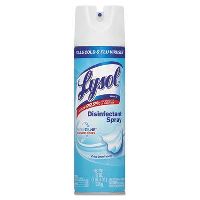 Disinfectant Spray, Crisp Linen, 19oz Aerosol, 12/carton