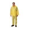 Base25&#8482; Xlarge 3 Piece Rain Suit Detachable Hood With Drawstring Jacket With Storm Flap Front Two Pockets With Flaps And Underarm Vents Hi Vis Yellow Size 46-48