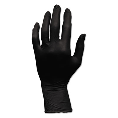 Proworks Grizzlynite Nitrile Gloves, Powder-free, Large, Black,