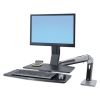 Workfit-a Sit-stand Workstation W/worksurface+, Lcd Hd Monitor, Aluminum/black