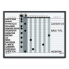 Magnetic Employee In/out Board, Porcelain, 24 X 18, Gray/black, Aluminum Frame