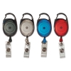 Carabiner-style Retractable Id Card Reel, 30&quot; Extension, Assorted, 20/pack