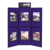 Show-it! Display System, 72 X 72, Blue/gray Surface, Black Frame