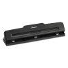 10-sheet Desktop Two-to-three-hole Adjustable Punch, 9/32&quot; Holes, Black